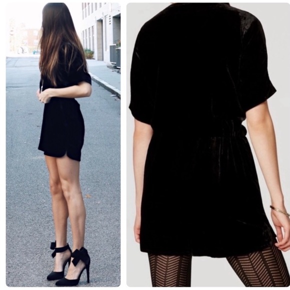 Loft Black Velvet Romper 6 NWOT - Picture 2 of 9